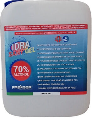 Fraber GEL DÉTERGENT ASSAINISSANT POUR LES MAINS - DISPOSITIF MÉDICAL - BIDON 5 LITRES Fraber GEL DÉTERGENT ASSAINISSANT POUR LES MAINS - DISPOSITIF MÉDICAL - BIDON 5 LITRES