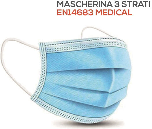 FcMedical FR MASQUE 3 COUCHES CE EN14683 MÉDICAL CERTIFICAT TYPE IIR 50 pcs FcMedical FR MASQUE 3 COUCHES CE EN14683 MÉDICAL CERTIFICAT TYPE IIR 50 pcs