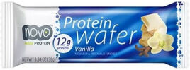 Novo Nutrition Protein Wafer Barquillos Crujientes Sabor Vainilla 40g Novo Nutrition