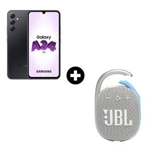 Smartphone SAMSUNG Galaxy A34 5G 128Go Noir + Enceinte JBL clip 4 white