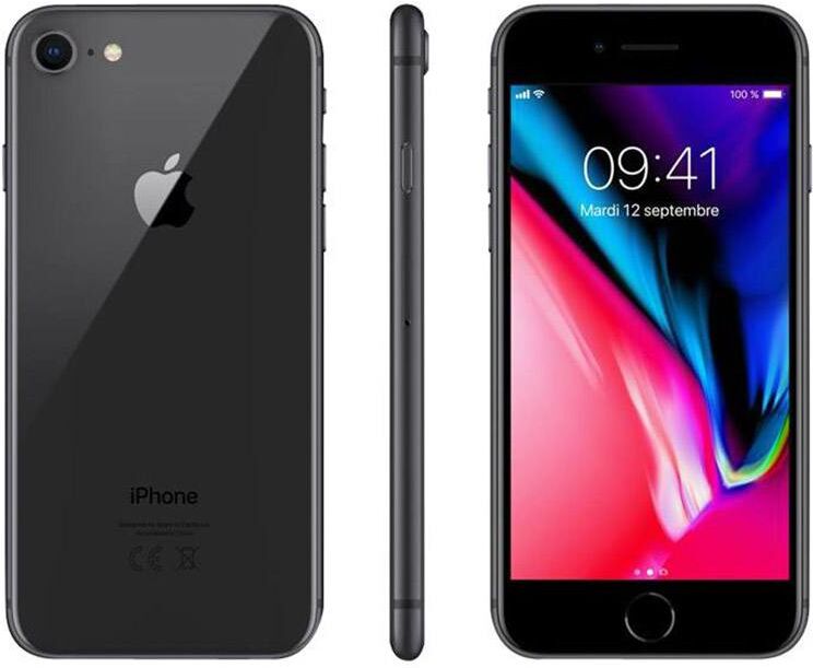 APPLE IPHONE 8 64 Go SIDERAL GREY RECONDITIONNÉ GRADE ECO + COQUE APPLE IPHONE 8 64 Go SIDERAL GREY RECONDITIONNÉ GRADE ECO + COQUE