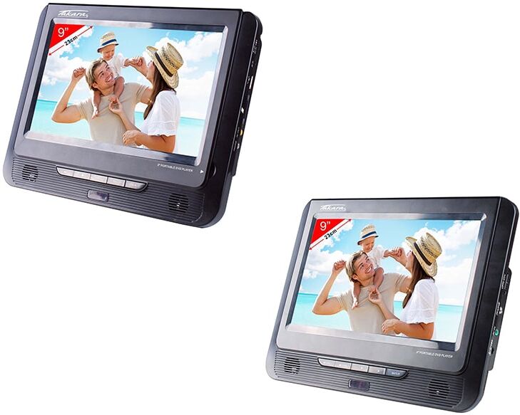 TAKARA Lecteur DVD Portable TAKARA VRT179 double écran TAKARA Lecteur DVD Portable TAKARA VRT179 double écran