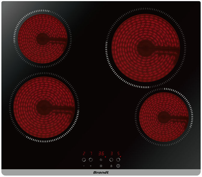 BRANDT Table vitrocéramique BRANDT BPV 6421 B BRANDT Table vitrocéramique BRANDT BPV 6421 B