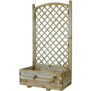 Cemonjardin Jardiniere + treillage en arc Chevrefeuille