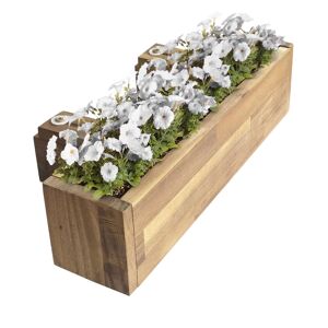 Cemonjardin Jardiniere pour balcon en acacia