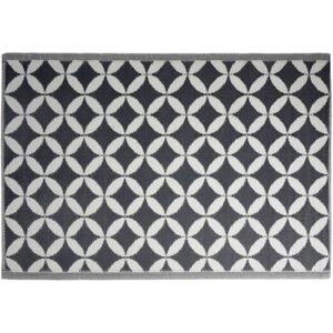 Cemonjardin Tapis exterieur scandinave noir en polypropylene recycle 120 x 180 cm