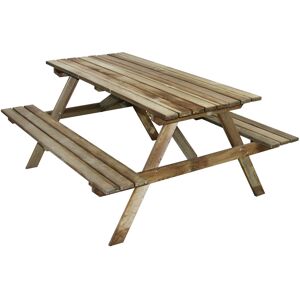 Cemonjardin Table pique-nique en bois 4 places Marly