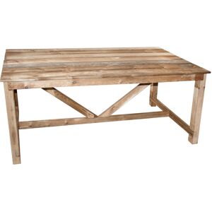 Cémonjardin Table de jardin en bois Normand 6/8 places