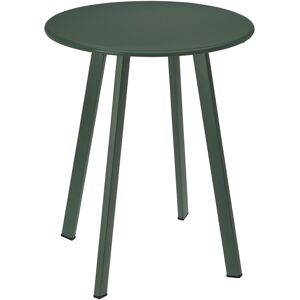 Cémonjardin Table basse ronde en métal olive Ø40 cm