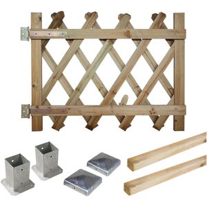 Cemonjardin Kit portillon en bois Prunus H 80 cm a fixer