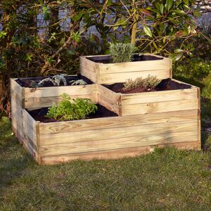 Cemonjardin Carre potager 4 bacs en bois