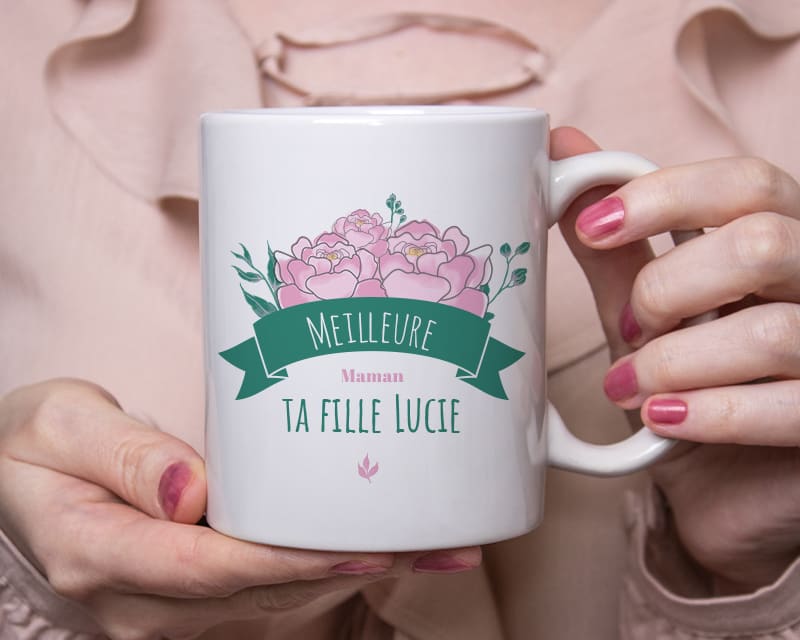 Cadeaux.com Mug personnalisé - Maman Fleurie