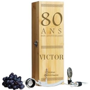 Cadeaux.com Coffret sommelier et vin homme 80 ans