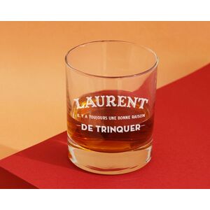 Cadeaux.com Verre à whisky personnalisé prénom - Bonne raison de trinquer