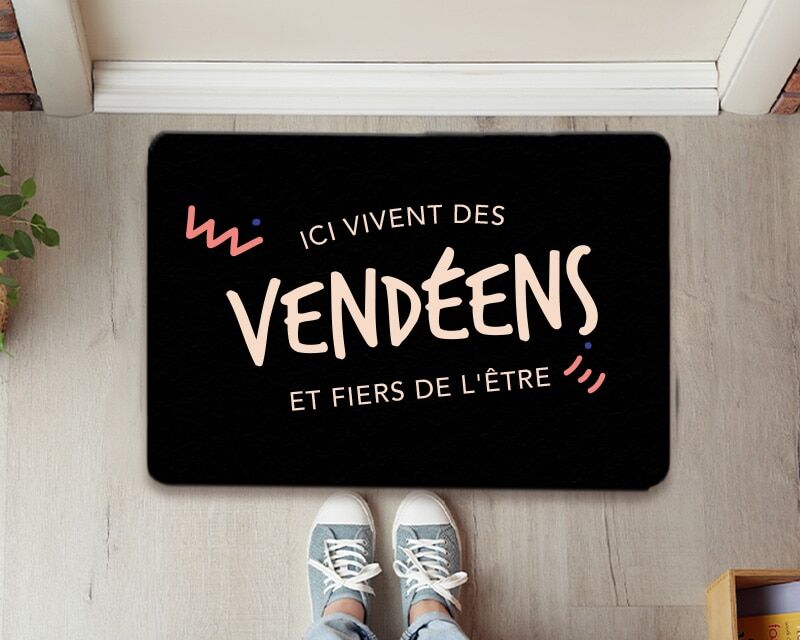 Cadeaux.com Paillasson personnalisé - Ici vivent des Vendéens