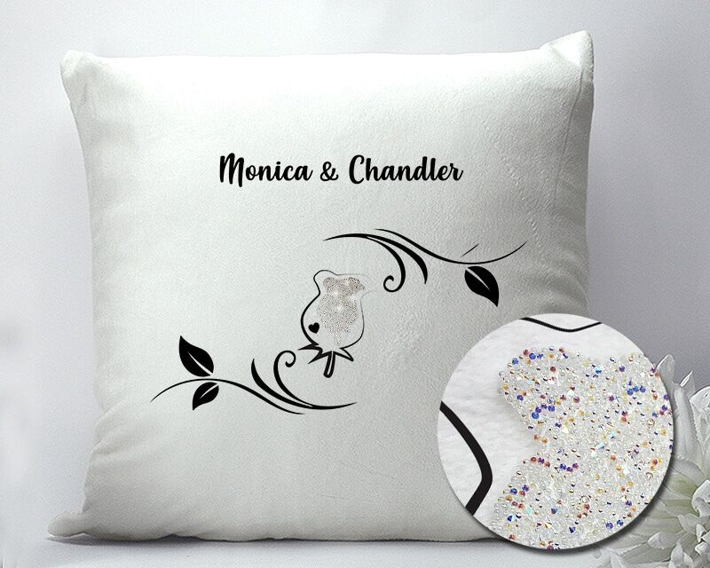 Cadeaux.com Coussin personnalisé - Rose Swarovski®