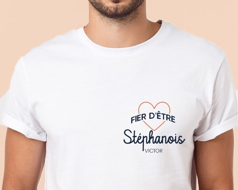 Cadeaux.com T-shirt Homme personnalisable - Fier d'être Stéphanois