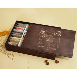 Cadeaux.com Petit coffret d'épices gravé « On va se faire griller » - 9 épices du monde