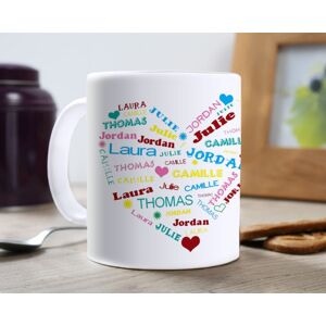 Cadeaux.com Mug personnalisé prénoms - Coeur Famille - Publicité