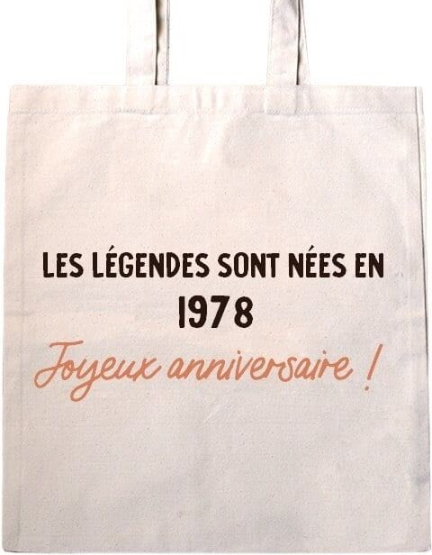 Cadeaux.com Tote bag message générique année 1978