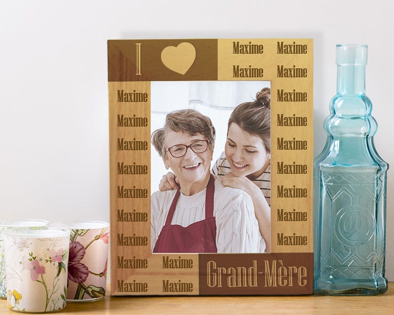 Cadeaux.com Cadre gravé I Love Grand-Mère