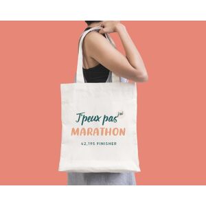 Cadeaux.com Tote bag personnalisable - J'peux pas j'ai marathon