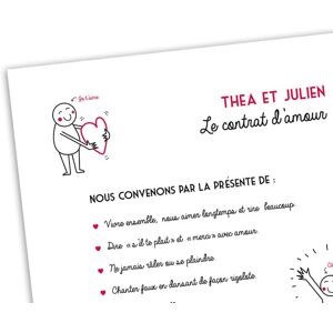 Cadeaux.com Affiche personnalisée couple - Contrat d'amour