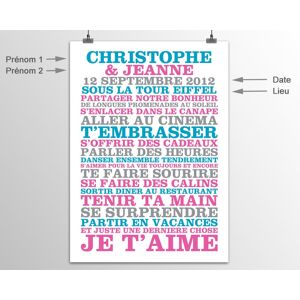 Cadeaux.com Affiche personnalisée couple - Déclaration