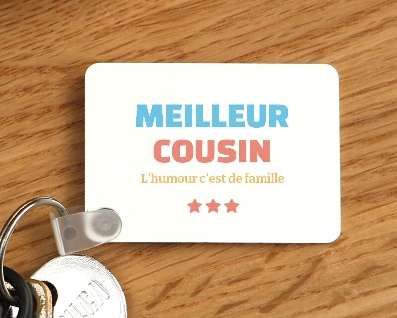 Cadeaux.com Porte-clés personnalisable - Meilleur Cousin