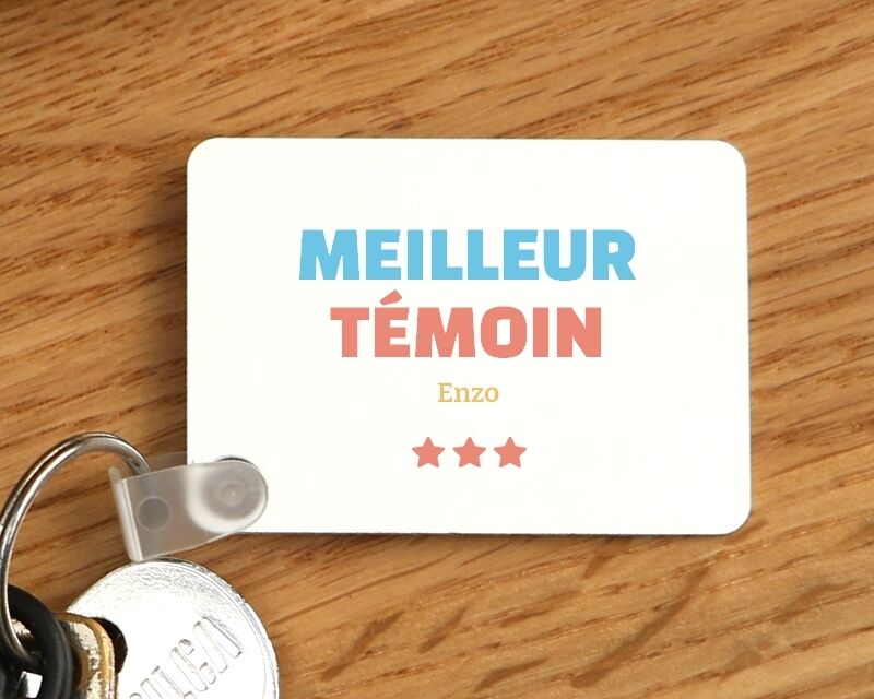 Cadeaux.com Porte-clés personnalisable - Meilleur Témoin