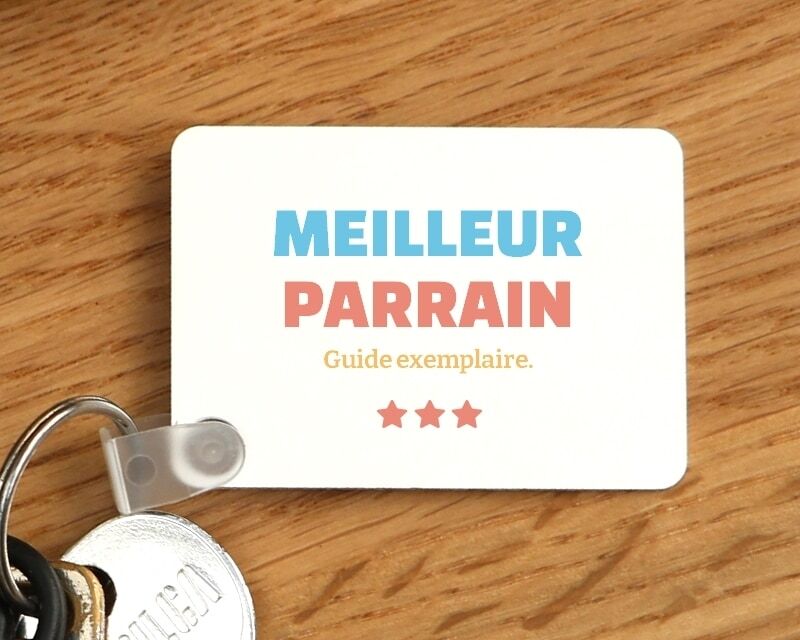 Cadeaux.com Porte-clés personnalisable - Meilleur Parrain