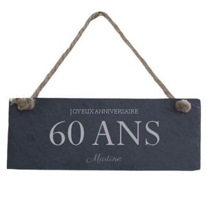 Cadeaux.com Plaque de porte en ardoise femme 60 ans