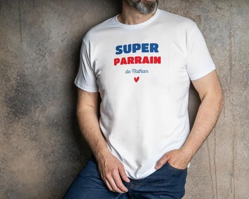Cadeaux.com T-shirt homme personnalisé - Super Parrain