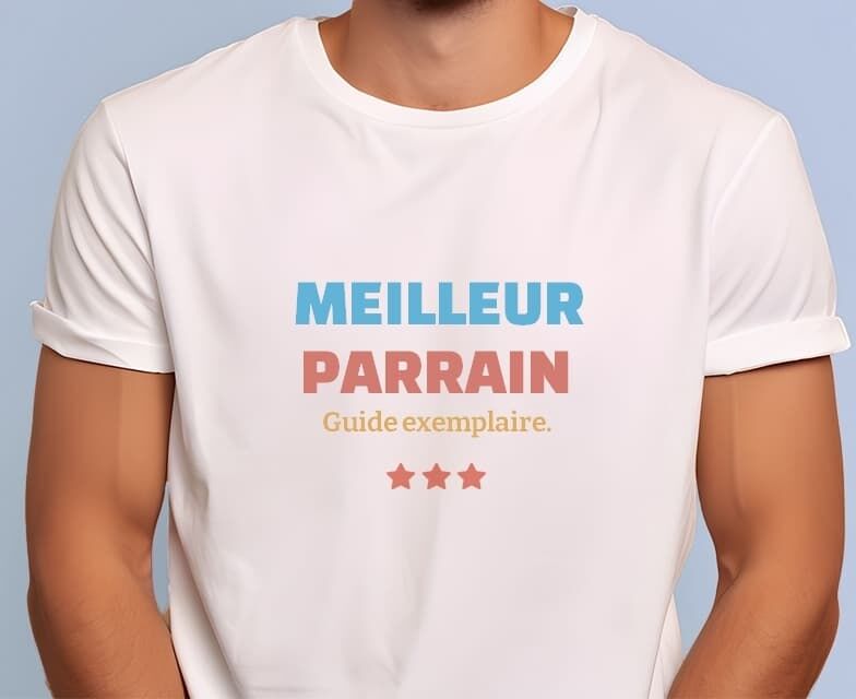 Cadeaux.com Tee shirt personnalisé homme - Meilleur Parrain