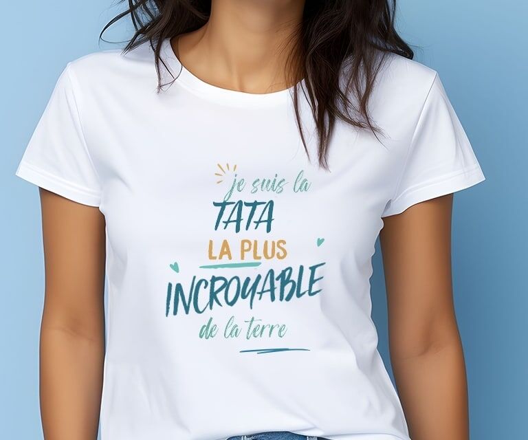 Cadeaux.com T-Shirt femme personnalisé : Tata la plus...