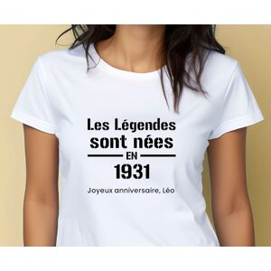 Cadeaux.com Tee shirt personnalisé femme - Les Légendes sont nées en 1931