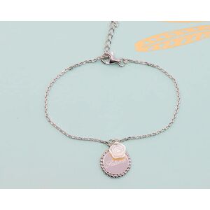 Cadeaux.com Bracelet personnalisable en argent véritable - Rose nacrée
