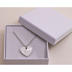 Cadeaux.com Collier Coeur gravé Message d'amour en argent véritable