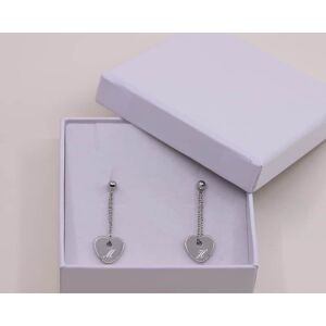 Cadeaux.com Boucles d'Oreilles Coeur gravé en Argent véritable