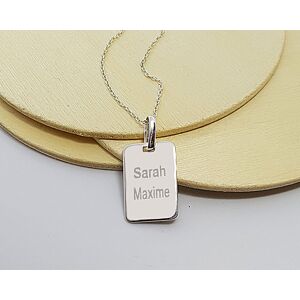 Cadeaux.com Collier plaque Homme en Argent véritable