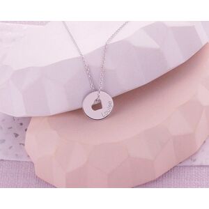 Cadeaux.com Collier personnalisé Jeton coeur en Argent véritable