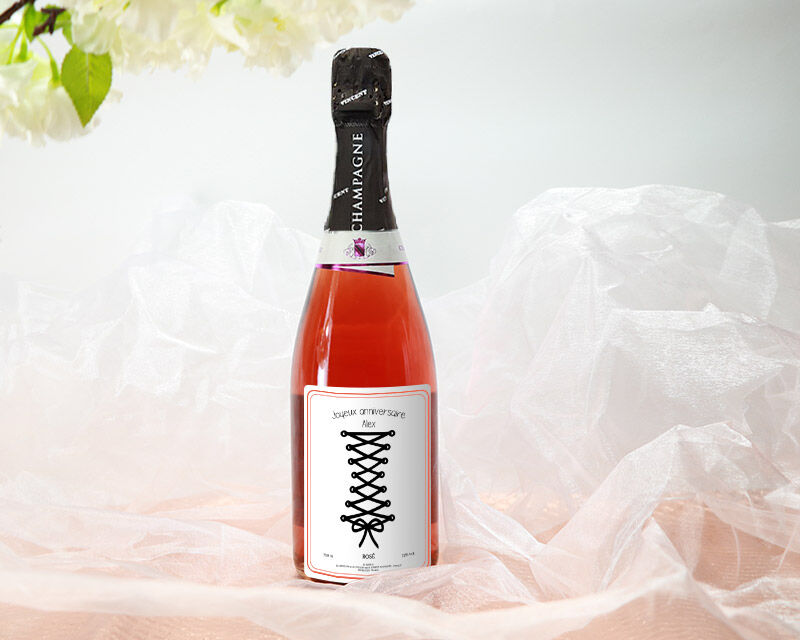 Cadeaux.com Bouteille de champagne personnalisée couple - Corset