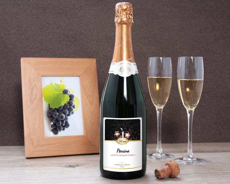 Cadeaux.com Bouteille de champagne personnalisée anniversaire - Bougie