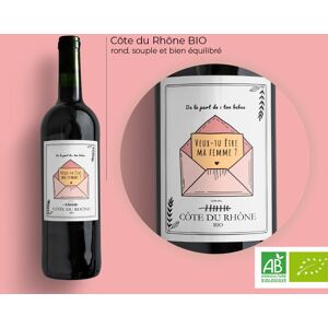 Cadeaux.com Bouteille de vin bio personnalisée - Veux-tu être (...) ?