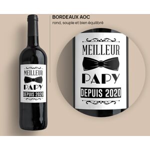 Cadeaux.com Bouteille de vin de Bordeaux personnalisée - Meilleur Grand-Père