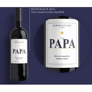 Cadeaux.com Bouteille de vin de Bordeaux personnalisée papa - Message