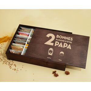 Cadeaux.com Grand coffret d'épices gravé « Les bonnes raisons d'être Papa » Family Circus - 36 épices du monde