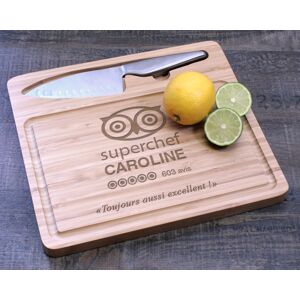 Cadeaux.com Planche à découper couteau gravée Cuisine d'Excellence