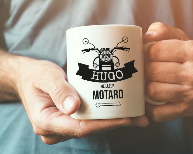 Cadeaux.com Mug personnalisé prénom - Motard