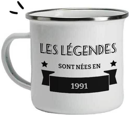 Cadeaux.com mug émaillé légendes homme né en 1991